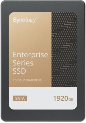 Synology Enterprise Series SATA III 2.5" Internal SSD, 1.92TB Capacity, Up to 500 MB/s Sequential Write & 530 MB/s Sequential Read Speed, Power Loss Protection, 4,800 TBW, Black | SAT5210-1920G