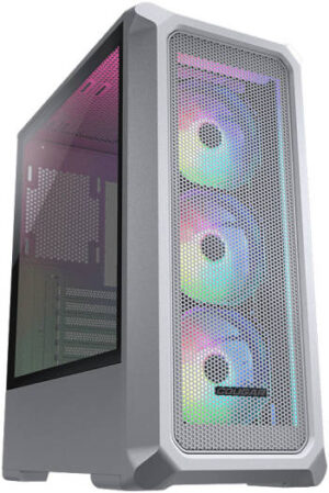 Cougar Archon 2 Mesh RGB Mid Tower ATX Gaming Case, 7 Expansion Slots, 120mm Fan Support, Tempered Glass Left Panel, Up To 360mm Radiator, 2.5'' / 3.5" Drive Bays, White | CG-GC-ARCHON2MESH-RGB-WHT