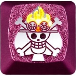 ZomoPlus Ace Customized Keycap, Cherry MX Switches And Clones, One Piece Theme Metal, With CNC Engraving, 1u Size | ZO-PS-ACE