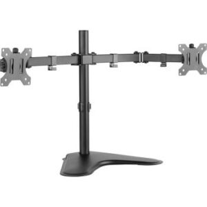 Skill Tech Dual LCD Monitor Desk Mount Stand Powerful Heavy Duty Fully Adjustable fits 2 Two Screens 17inch up to 27inch | SH-M0011C