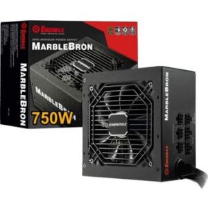 Enermax MarbleBron EMB750EWT - 750W ATX12V 80 Plus Bronze Certified Semi-Modular, 120mm High-Pressure Fan, Active PFC Power Supply | EMB750EWT
