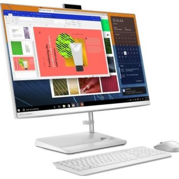 Lenovo Ideacentre AIO 3 27" All-in-One IPS Display, Intel Core i5-1135G7 2.4 GHz, 8 GB RAM, 1 TB HDD, DVD RW, Wireless Keyboard and Mouse, DOS, White | F0FW0054AX - Image 3