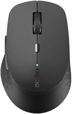Rapoo M300 Silent Wireless Mouse, Optical Tracking Technology, Adjustable 1600 High-Resolution DPI Sensor, Bluetooth 3.0, 4.0 and 5.0 & 2.4 GHz Connectivity, Black | 18048