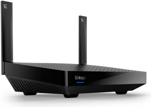 Linksys MAX-STREAM Mesh WiFi 6 Router, Speed Up to 1.8 Gbps, Covers Up to 1,700 sq.ft, Handles 25+Devices, Intelligent Mesh, 2 Adjustable Antennas, x1 Gigabit WAN x4 Gigabit LAN, Black | MR7350