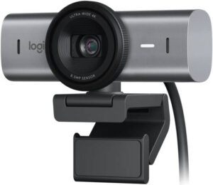 Logitech MX Brio 4K Ultra HD Collaboration & Streaming Webcam, Advanced Autofocus Type, 8.5MP Sony STARVIS Image Sensor, Glass Lens, Dual Beamforming Microphone, 4x Digital Zoom, Graphite | 960-001559