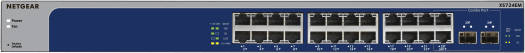 Netgear XS724EM 24-Port 10-Gigabit/Multi-Gigabit Smart Managed Plus Switch with 2x 10G SFP+480 Gb/s Bandwidth, Up to 64 VLANs & Extensive L2 & L3 Services Supported, Gray | XS724EM-100EUS - Image 2