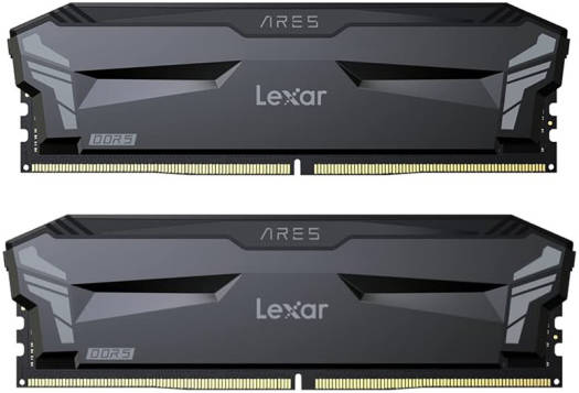 Lexar Ares 32GB (16GBx2) DDR5 OC Desktop Memory Kit with Heatsink, 5200MHz Clocking Speed, 1.2 Memory Voltage, CL32 Latency, Supports Intel XMP 3.0, 288-Pin, Black | LD5CU016G-R5200GD2A